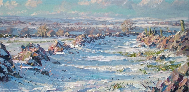 Mark Preston - snow covered track, hartington